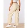 Allegra K Women's Mid-Rise Straight Leg Pockets Y2K Casual Cargo Pants - 4 of 4