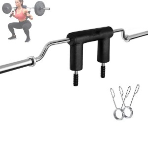 Safety Squat Bar, Squat Bar - 700 Lb Capacity with Shoulder & Neck Pad, 2 Locking Collars, Fits 2-Inch Plates (Weights Not Included) - 1 of 4