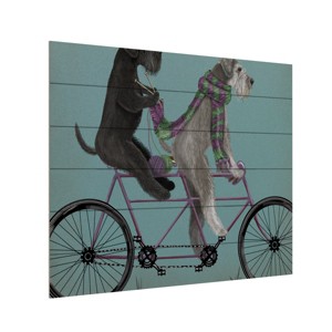 Trademark Fine Art - Fab Funky 'Schnauzer Tandem' Matted Framed Art - 1 of 4