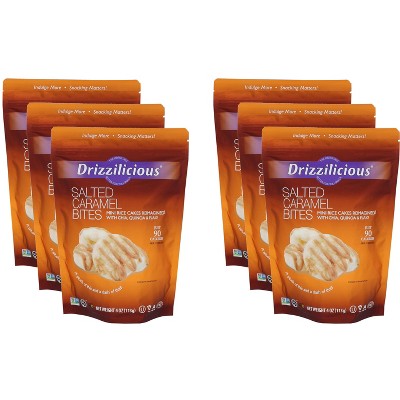 Drizzilicious Mini Rice Cakes Salted Caramel - Case of 6 - 4 oz