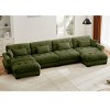 Modern 2 Seater Sofa With Ottoman, Sectional Sofas Large With 2 Ottoman, Large L Shape Sofa With Waist Pillow And Throw Pillows-Cuddlewood - 2 of 4