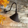 Franklin Iron Works Neihart Rustic Farmhouse Outdoor Barn Light Fixture Bronze Curving Gooseneck 18" Post Exterior Barn Deck House Porch Yard Patio - 2 of 4
