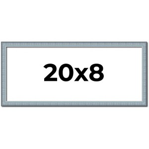 PosterPalooza | Panoramic Textured Blue Picture Frame - UV Acrylic, Foam Board Backing, Hanging Hardware - 1 of 4