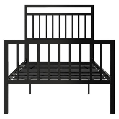 target black metal bed frame