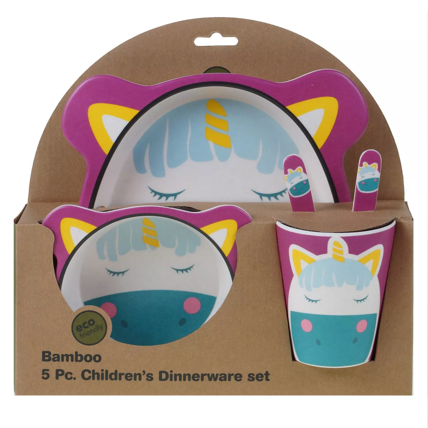 5pc Bamboo Unicorn Children's Dinnerware Set - Certified International - image 2 of 7