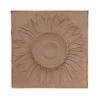 Metal Floral Sunflower Wall Decor with Embossed Details Gray - Olivia & May - 3 of 4