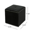 Modern Tufted Velvet Ottoman with Nailhead Trim and Extra Cushioning for Living Room, Compact Size – 3irtyhousy - 4 of 4