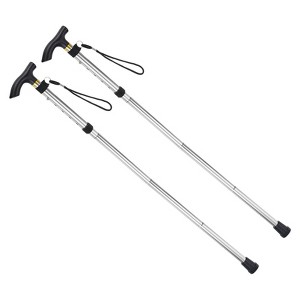 Unique Bargains Aluminum Alloy Quick Lock Collapsible Hiking Trekking Poles 33-37 Inch 2 Pcs - 1 of 4
