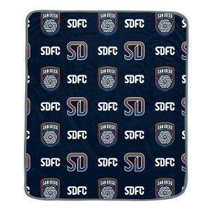 MLS San Diego FC Sticker Repeat Ultra Cozy Throw Blanket : Target