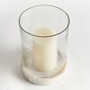 Plum & Post Claire Hurricane Large - Gray/White Marble Candle Holder - 2 of 4