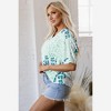 Amaryllis Women’s V-Neck Short Sleeve Blouse with Layered Ruffle Sleeves Relaxed Fit - 2 of 4