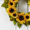 Nearly Natural 22-in Sunflower Wreath - image 3 of 3