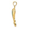 Black Bow Jewelry 14k Yellow Gold & Synthetic Blue Opal Textured Pendant, 20 x 33mm - 2 of 4