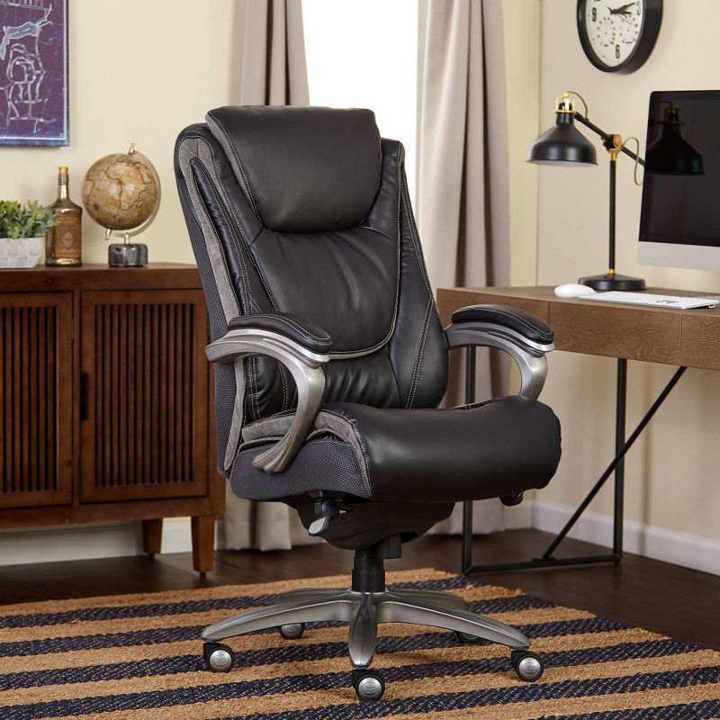 Big & Tall Smart Layers Premium Ultra Executive Chair Bliss Black Bonded Leather - Serta, 4 of 35