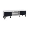 AndMakers 58.66 in. Ivory Wood TV Stand with 2 Storage Cabinets Fits TV's up to 65 in. - 4 of 4