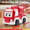 Joyfy Truck Toys for Toddlers 2-4 Years, 4Pack Car Toys with School Bus, Taxi, Fire Engine, Police Car, Christmas Birthday Gifts for Boys & Girls - 2 of 4