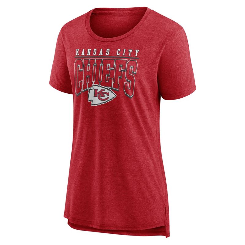 NFL Kansas City Chiefs Women&#39;s Champ Caliber Heather Short Sleeve Scoop Neck Triblend T-Shirt, 2 of 4