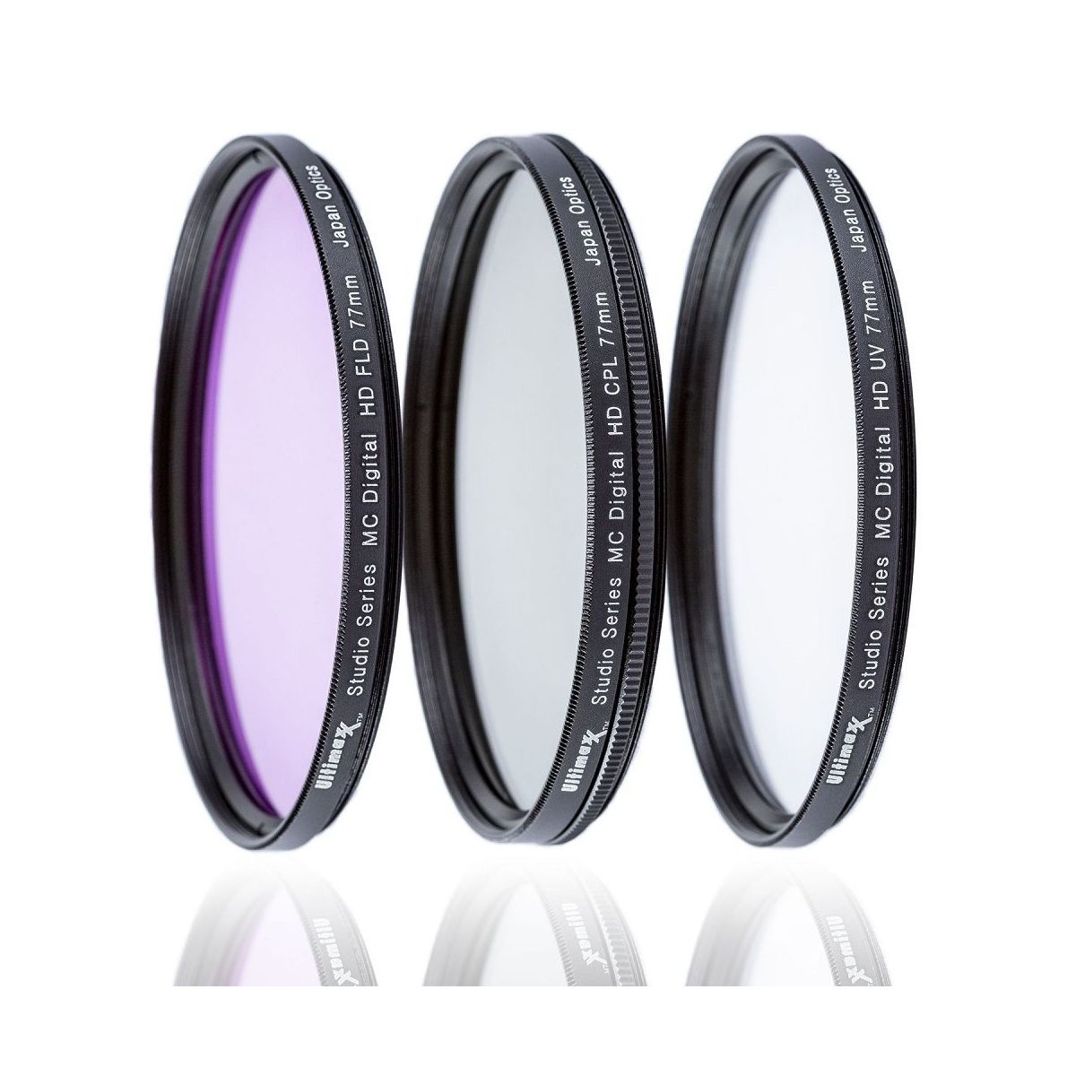 ULTIMAXX 3 Piece Multi Coated HD Filter Kit 52mm (UV, CPL, FLD)