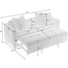 NicBex 77.9 Inch Pull-out Sofa Bed Convertible 3 Seat Sofa with 4 Throw Pillows for Living Room,Apartment,Green - 3 of 4