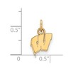 Black Bow Jewelry 10k Yellow Gold Wisconsin Badgers NCAA Extra Small Pendant - 2 of 3