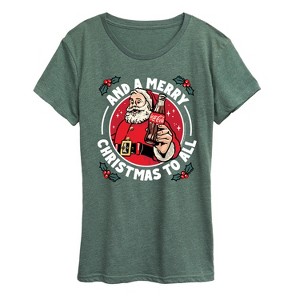 Women's - Coca-Cola - And A Merry Christmas To All Coke Short Sleeve Graphic T-Shirt - 1 of 3