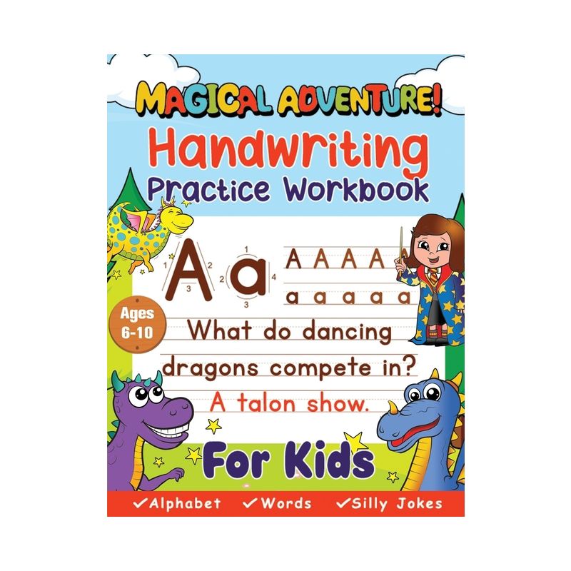 Handwriting Practice Book for Kids Ages 6-10 (Magical Adventure) - (Kids Penmanship) by  Pony House Press (Paperback), 1 of 2
