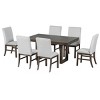 7-Piece Dining Set for 6 Person,72" Extendable Dining Table with Butterfly Leaf and 6 Upholstered Dining Chairs for Dining Room-Tanpinhause - 2 of 4