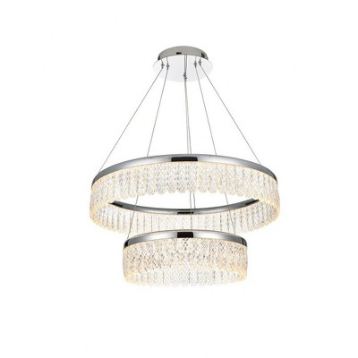 Elegant Lighting Rune 2 - Light Chandelier in  Chrome