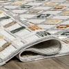 Nuloom Henny Diamond and Stripes Fringe Indoor Area Rug, 5' x 8', Light Gray - 4 of 4