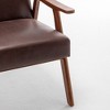 Accent Chair with Solid Wood Frame, Compact Comfortable Seating and Sleek Profile, Mid-Century Modern Design - 4 of 4