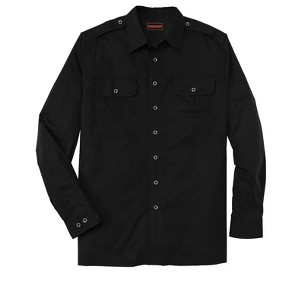 Boulder Creek by KingSize Men's Big & Tall Long Sleeve Pilot Shirt - 1 of 4