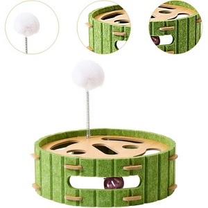 Cat Puzzle Toys Interactive Cat Dancer for Indoor Cats,Teasing Box with Squeaky Toys and Scratching Felt - 1 of 4