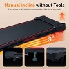 SEVOBAL Walking Pad Running 2.5HP Cushioned Belt 8° Incline Portable Treadmill Spacious Surface Under Desk Home Gym Office, Red, 45.7"*19.9"*4.9" - 4 of 4
