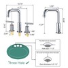 ALEXOUN 8 inch Widespread Double Handle Bathroom Faucet with Pop Up Drain in Chrome - 3 of 4