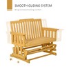 VYNXARIA Outdoor Wooden Patio Glider - Cozy 2-Person Glider Bench with Classic Charm - 4 of 4