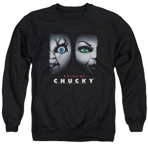 Bride Of Chucky Happy Couple Adult Crewneck Sweatshirt - 1 of 4