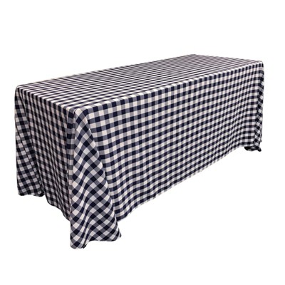 Slickblue Polyester Gingham Checkered Rectangular Tablecloth