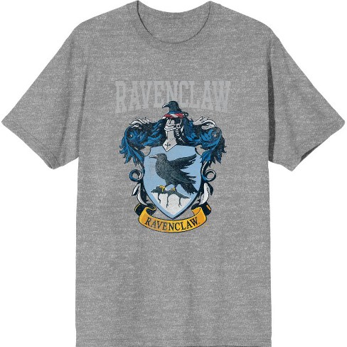 Ravenclaw Men\'s Target Harry Sleeve Neck Crest Short T-shirt Crew Potter :