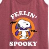 Women's Peanuts Feelin Spooky Graphic Racerback Tank - Heather Burgundy - Large - 2 of 4