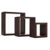 Set of 3 Cubbi Floating Wall Shelves Espresso - 2 of 4