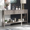 PAGED Rustic Console Table with 4 Drawers and Bottom Shelf for Storage,60 inch Entryway Table for Living Room,Hallway - 2 of 4