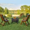 KTMBDW Round Metal Fire Pit with Grills, Outdoor Firepits for Outside, Wood Burning Fireplace for Camping, Picnic, Bonfirefor Backyard, Patio, Black - 4 of 4