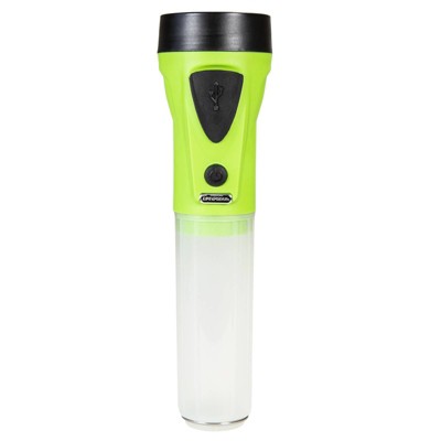 Lime Green ABS Plastic Rechargeable LED Flashlight Power Bank