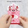 Big Dot of Happiness Valentine Gnomes - Valentine's Day Cards for Kids - Happy Valentine's Day Pull Tabs - Set of 12 - 2 of 4