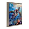 Stupell Industries Rainbow Sea Turtle & Bubbles Floating Frame Canvas Art - 2 of 4