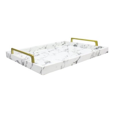Hub Styler Marble White Decorative Tray