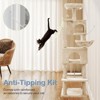MAYEERTY Cat Tree Tower Multi-Cat Climbing Natural Sisal Scratching Posts Extended Platform Hammock - 3 of 4