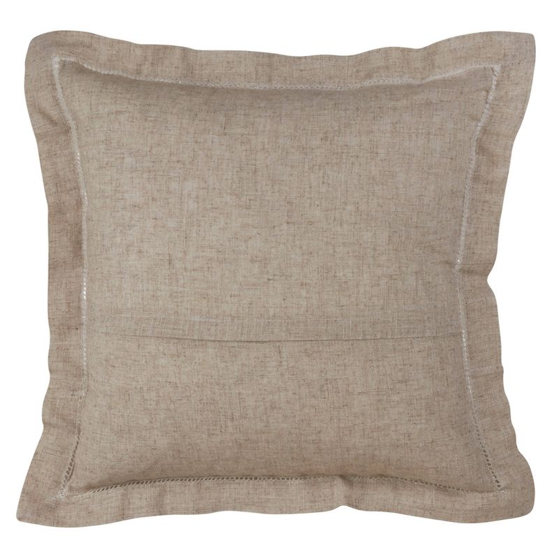 Oversize Down Filled Hemstitch Throw Pillow Natural - Saro Lifestyle	, 3 of 5