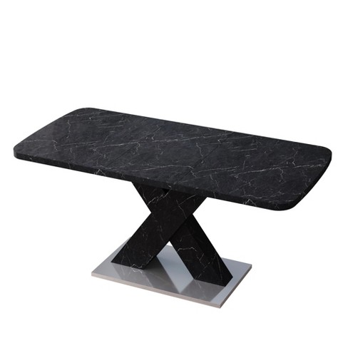 Nicbex Modern Square Stretchable Dining Table With X-shape Leg For 4 To ...