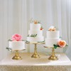 3Pcs Cake Stand, Gold Round Cupcake Stand 8/10/12” Dessert Display Stand  Pastry Serving Plate for Wedding Birthday Party Celebration Home Decoration - 3 of 4